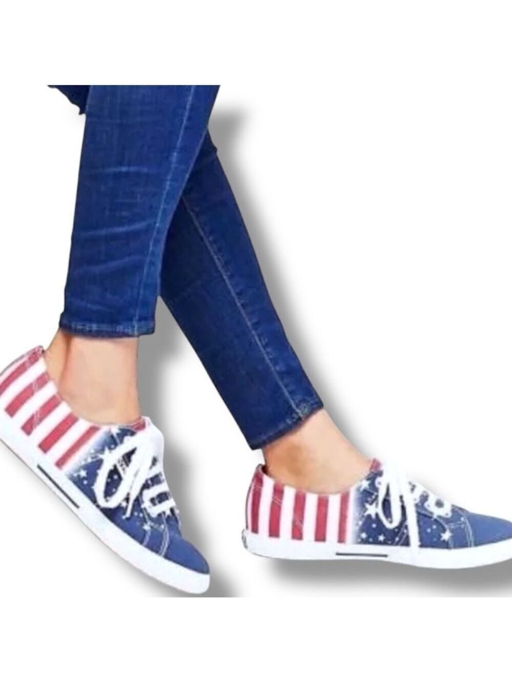 Superga Patriotic Canvas Sneakers with Stars and Stripes Women’s 10/Men’s 8.5